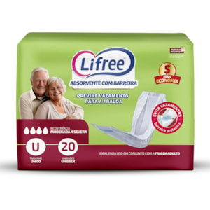 Absorvente Geriátrico Lifree - 20 Unidades