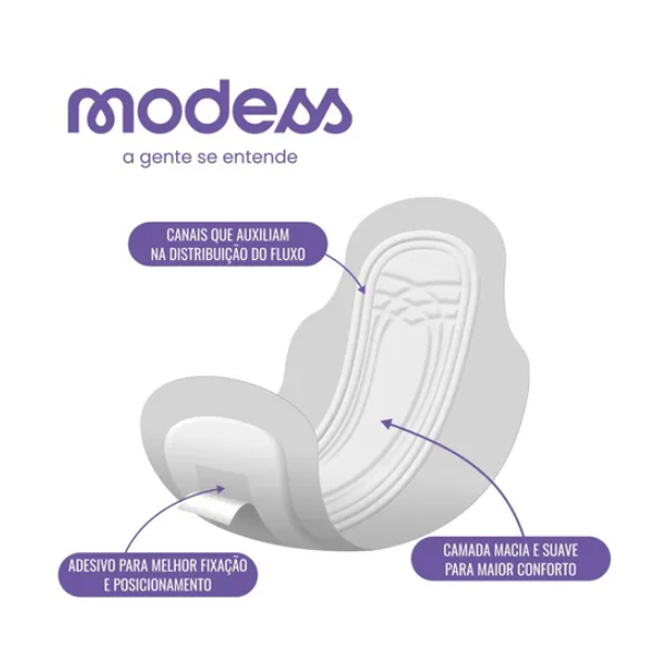 Absorvente Modess Malha Suave Com Abas 32 unidades Absorvente Modess Malha Suave Com Abas 32 unidades