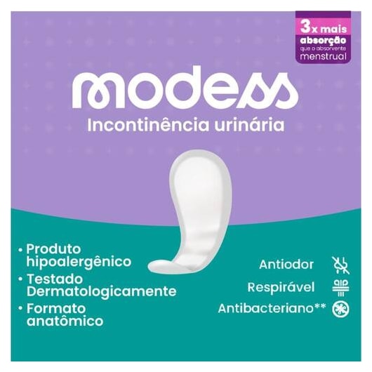 Absorvente Modess para Incontinência Moderada 8 unidades