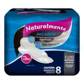 Absorvente Naturalmente Max Noturno Com Abas 8 unidades Absorvente Naturalmente Max Noturno Com Abas 8 unidades