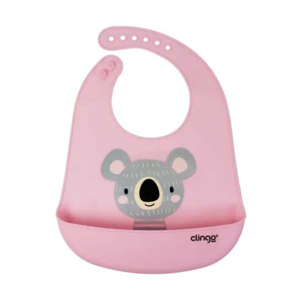 Babador Silicone C/Bolso Coala Clingo