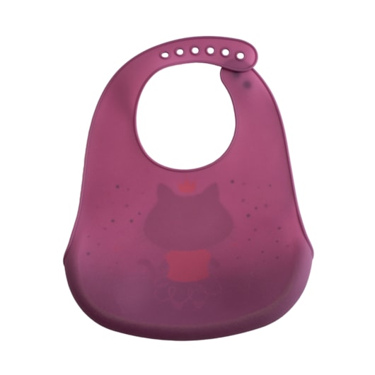 Babador Silicone com Bolso Coletor Clingo Milky
