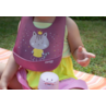 Babador Silicone com Bolso Coletor Clingo Milky