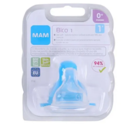Bico 1 para Mamadeira MAM - Fluxo Lento - Embalagem Unitária Bico 1 para Mamadeira MAM - Fluxo Lento - Embalagem Unitária