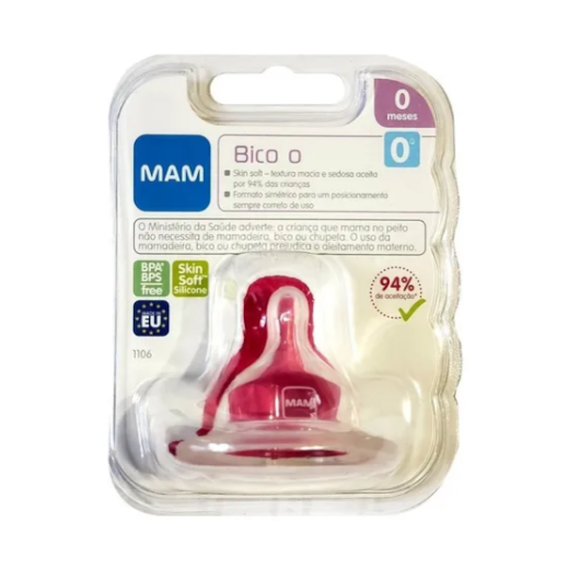 Bico de Mamadeira MAM 0 Fluxo Super Lento Bico de Mamadeira MAM 0 Fluxo Super Lento