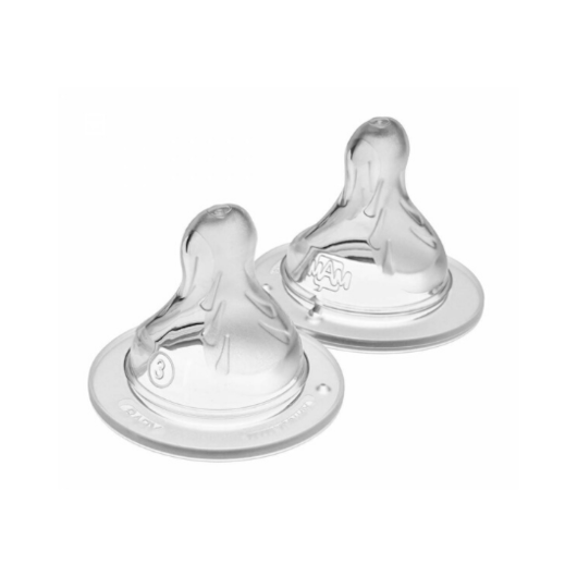 Bico de Mamadeira MAM 3 Fluxo Rápido 4 Meses - Embalagem Dupla Bico de Mamadeira MAM 3 Fluxo Rápido 4 Meses - Embalagem Dupla