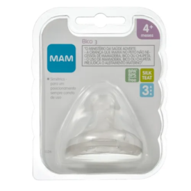 Bico Mamadeira MAM 3 Fluxo Rápido 4+ Meses - Embalagem Unitária Bico Mamadeira MAM 3 Fluxo Rápido 4+ Meses - Embalagem Unitária