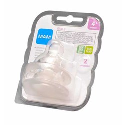 Bico para Mamadeiras MAM Antivazamento - Fluxo Rápido - Embalagem Dupla