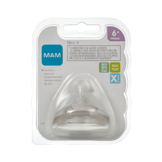 Bico X Mam Para Mamadeira Fluxo Super Rápido +6 meses - Embalagem Unitária Bico X Mam Para Mamadeira Fluxo Super Rápido +6 meses - Embalagem Unitária