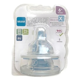 Bico X para Mamadeira MAM - Fluxo Super Rápido - Embalagem Dupla Bico X para Mamadeira MAM - Fluxo Super Rápido - Embalagem Dupla
