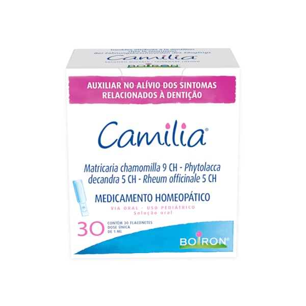 Camilia Solução Oral Homeopática com 30 Doses Flaconetes - Boiron Camilia Solução Oral Homeopática com 30 Doses Flaconetes - Boiron