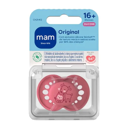 Chupeta MAM Original 16+ meses Rosa - Embalagem Unitária