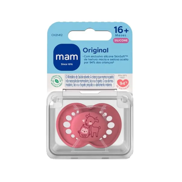 Chupeta MAM Original 16+ meses Rosa - Embalagem Unitária