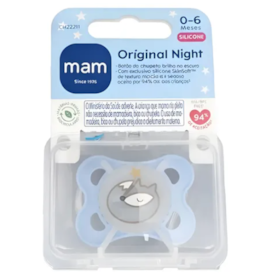 Chupeta MAM Original Night 0-6 Meses Azul - Embalagem Unitária