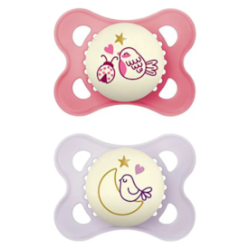 Chupeta MAM Original Night 0-6 meses Rosa - Embalagem Dupla Chupeta MAM Original Night 0-6 meses Rosa - Embalagem Dupla