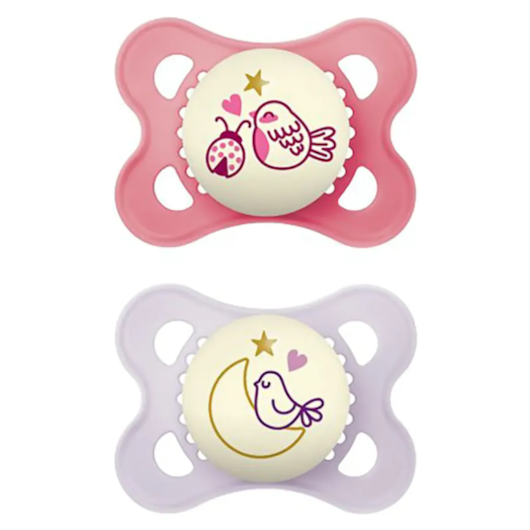 Chupeta MAM Original Night 0-6 meses Rosa - Embalagem Dupla Chupeta MAM Original Night 0-6 meses Rosa - Embalagem Dupla