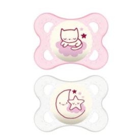 Chupeta MAM Original Night 0-6 meses Rosa - Embalagem Dupla