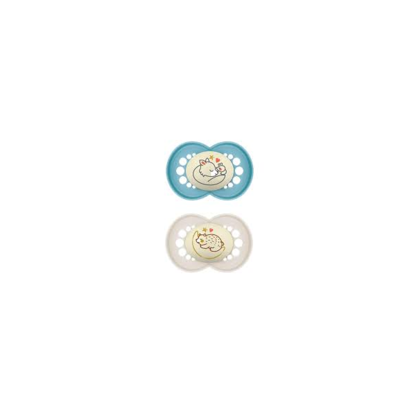 Chupeta MAM Original Night 6+ Meses Azul - Embalagem Dupla