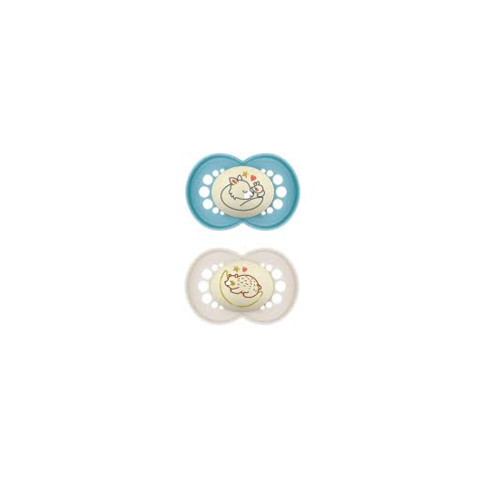 Chupeta MAM Original Night 6+ Meses Azul - Embalagem Dupla Chupeta MAM Original Night 6+ Meses Azul - Embalagem Dupla