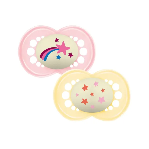 Chupeta MAM Original Night 6+ Meses Rosa - Embalagem Dupla Chupeta MAM Original Night 6+ Meses Rosa - Embalagem Dupla