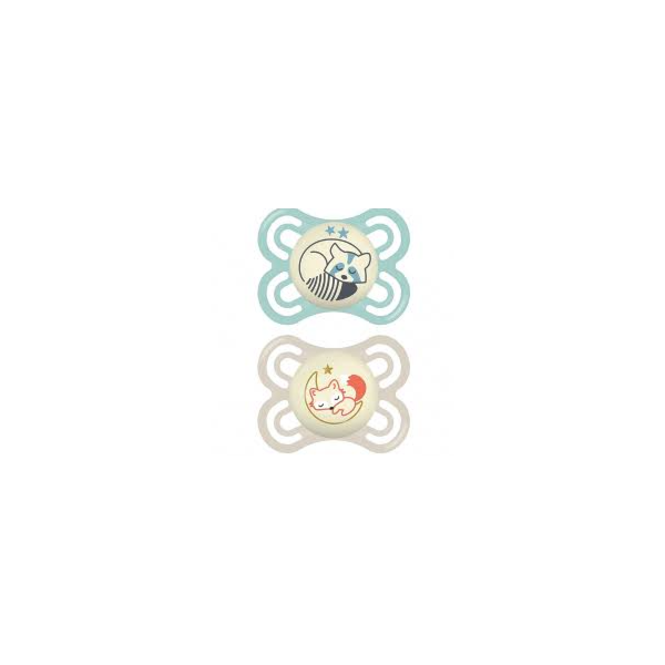 Chupeta MAM Perfect Night 0-6 meses Azul - Embalagem Dupla Chupeta MAM Perfect Night 0-6 meses Azul - Embalagem Dupla