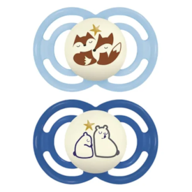 Chupeta MAM Perfect Night 6+ meses Azul - Embalagem Dupla Chupeta MAM Perfect Night 6+ meses Azul - Embalagem Dupla