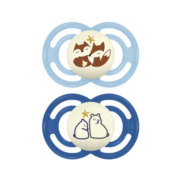Chupeta MAM Perfect Night 6+ meses Azul - Embalagem Dupla Chupeta MAM Perfect Night 6+ meses Azul - Embalagem Dupla