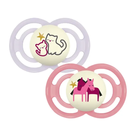 Chupeta MAM Perfect Night 6+ Meses - Embalagem Dupla Rosa Chupeta MAM Perfect Night 6+ Meses - Embalagem Dupla Rosa