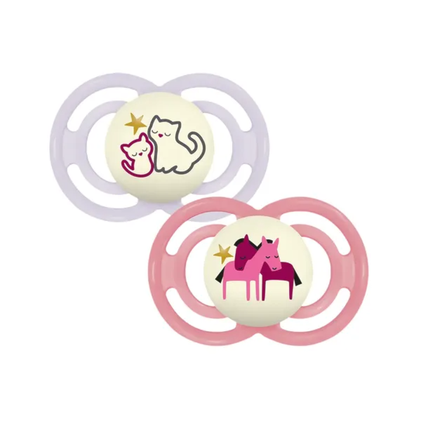 Chupeta MAM Perfect Night 6+ Meses - Embalagem Dupla Rosa Chupeta MAM Perfect Night 6+ Meses - Embalagem Dupla Rosa
