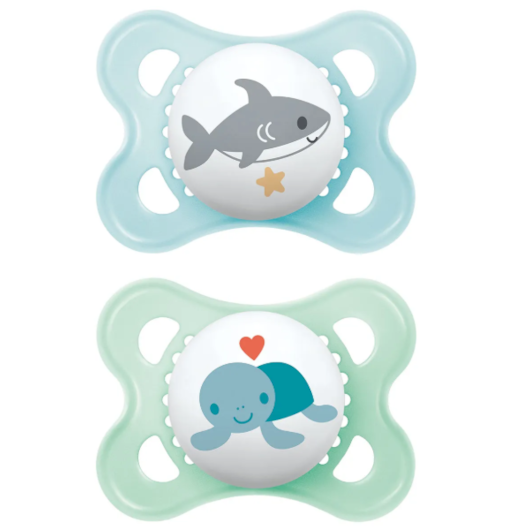 Chupeta MAM Sayings 0-6 Meses Azul - Embalagem Dupla