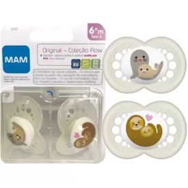 Chupeta MAM Sayings 6+ meses Neutra - Embalagem Dupla Chupeta MAM Sayings 6+ meses Neutra - Embalagem Dupla