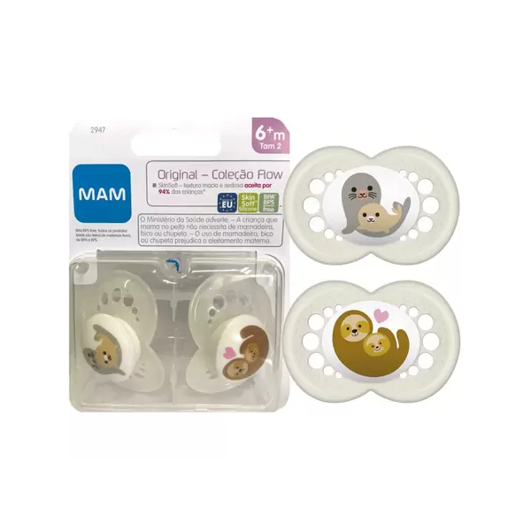 Chupeta MAM Sayings 6+ meses Neutra - Embalagem Dupla Chupeta MAM Sayings 6+ meses Neutra - Embalagem Dupla