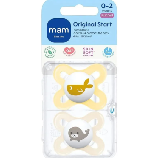 Chupeta MAM Start 0-2 meses Neutra - Emabalagem Dupla