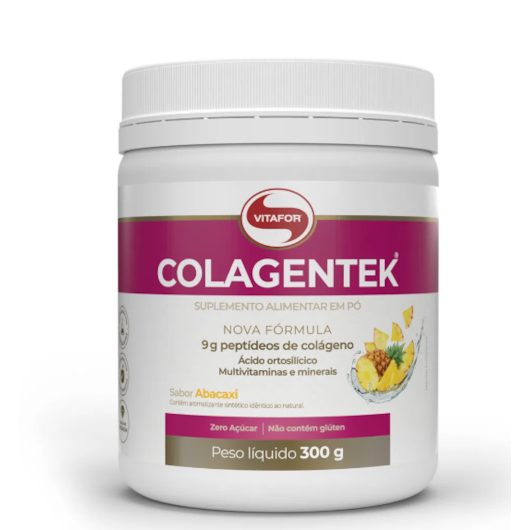 Colagentek Vitafor 300g - Sabor Abacaxi Colagentek Vitafor 300g - Sabor Abacaxi
