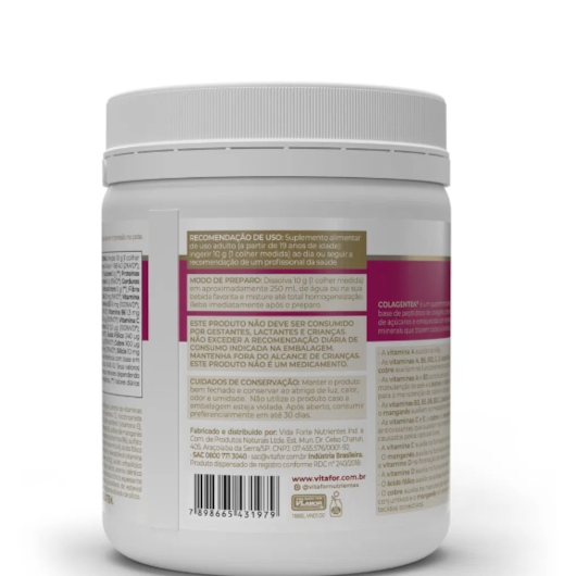 Colagentek Vitafor 300g - Sabor Abacaxi Colagentek Vitafor 300g - Sabor Abacaxi