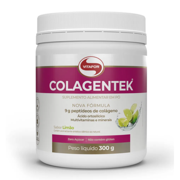 Colagentek Vitafor 300g - Sabor Limão Colagentek Vitafor 300g - Sabor Limão