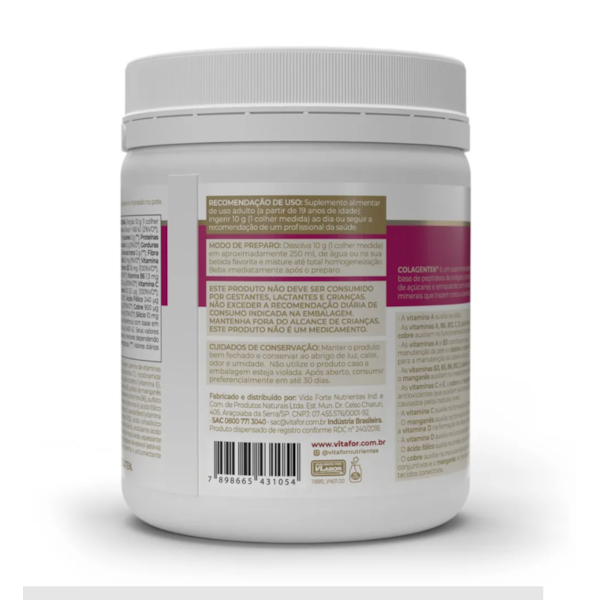 Colagentek Vitafor 300g - Sabor Maçã Verde Colagentek Vitafor 300g - Sabor Maçã Verde
