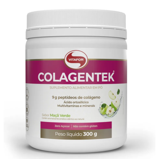 Colagentek Vitafor 300g - Sabor Maçã Verde Colagentek Vitafor 300g - Sabor Maçã Verde