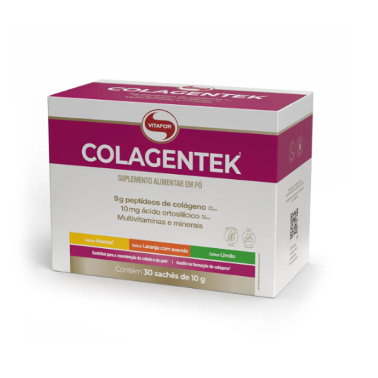 Colagentek Vitafor Sabor Sortidos 30 sachês Colagentek Vitafor Sabor Sortidos 30 sachês