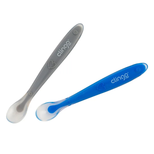 Colheres Silicone Premium Colors Clingo Azul