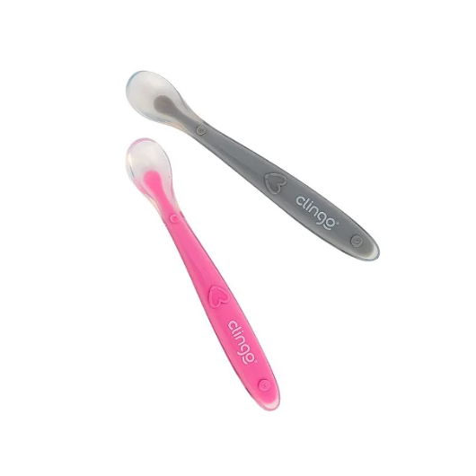 Colheres Silicone Premium Colors Rosa Clingo