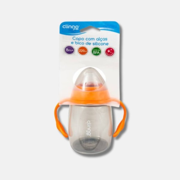 Copo Alça E Bico Silicone Colors Clingo