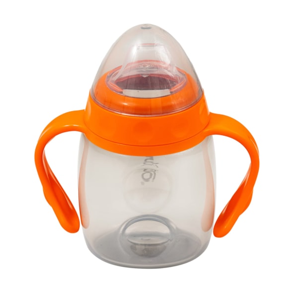Copo Alça E Bico Silicone Colors Clingo Laranja