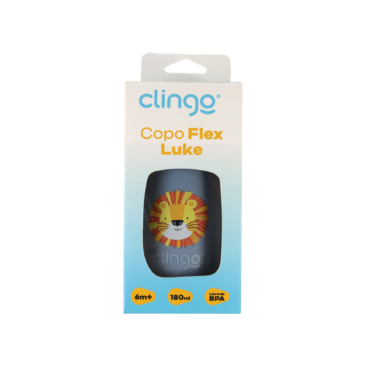 Copo De Silicone Com Tampa E Canudo - Clingo