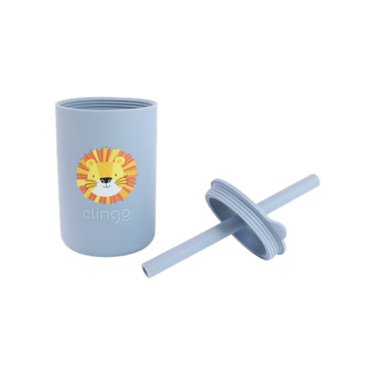 Copo De Silicone Com Tampa E Canudo - Clingo