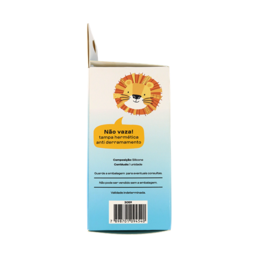 Copo De Silicone Com Tampa E Canudo - Clingo