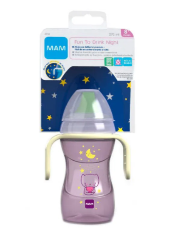 Copo MAM Fun To Drink Night 270 ml Azul