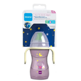 Copo MAM Fun To Drink Night 270 ml - Rosa Copo MAM Fun To Drink Night 270 ml - Rosa