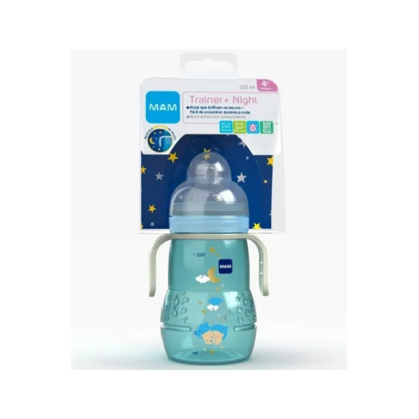 Copo MAM Trainer Night 220 ml - Azul Copo MAM Trainer Night 220 ml - Azul