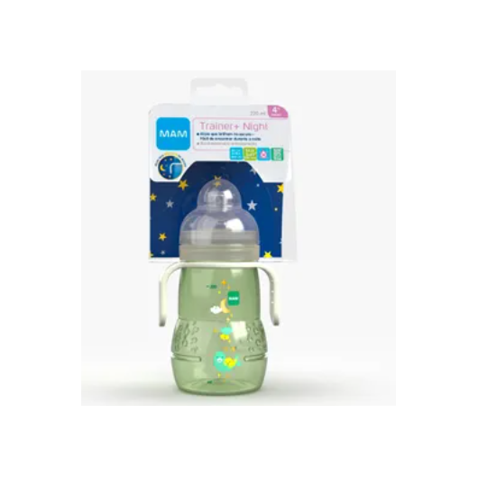 Copo MAM Trainer Night 220 ml Brilha no Escuro Copo MAM Trainer Night 220 ml Brilha no Escuro
